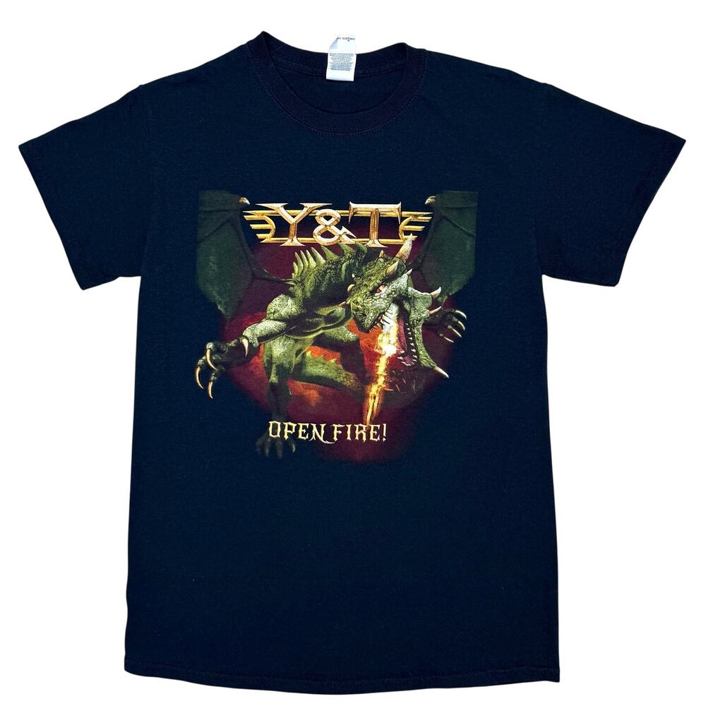 Y&T Band T-Shirt 2017 World Tour Open Fire Dragon Unisex Size S Top